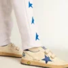Ball Star Junior con estrella de piel azul metalizada y lengüeta en el talón