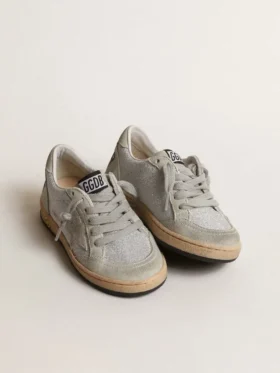 Ball Star Junior con purpurina y inserciones de ante gris hielo