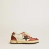 Ball Star Junior en napa con estrella negra e inserciones de piel roja
