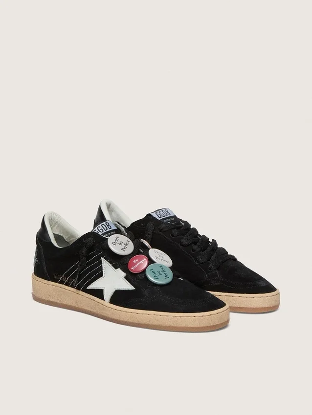 Ball Star LTD para hombre en ante negro con Pieles