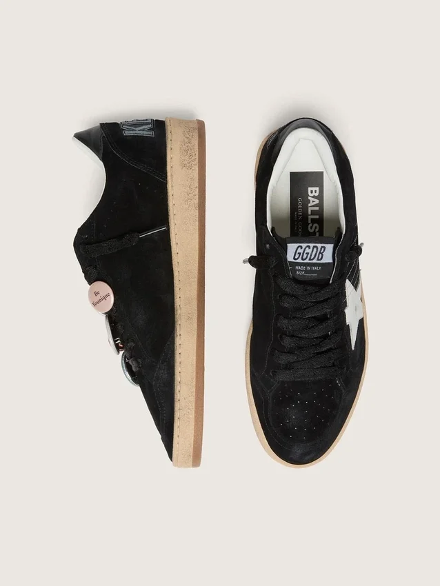 Ball Star LTD para hombre en ante negro con Pieles