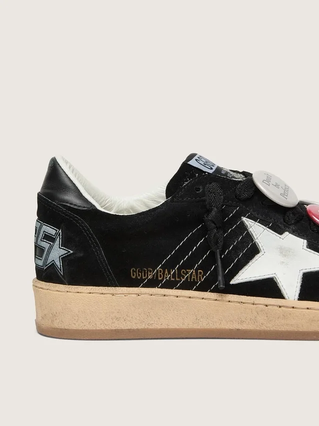 Ball Star LTD para hombre en ante negro con Pieles
