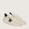Ball Star LTD para mujer en ante gris con estrella azul e inserciones de ganchillo en color crema