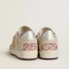 Ball Star LTD para mujer en ante rosa y beige con lengüeta del talón de piel gris perla