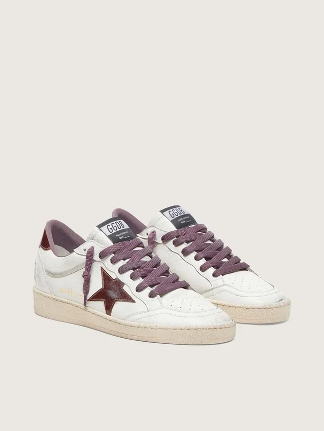 Ball Star LTD para mujer en piel blanca con estrella de piel burdeos