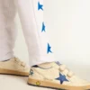 Ball Star Young con estrella de piel azul metalizada y lengüeta en el talón