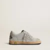 Ball Star Young con purpurina y inserciones de ante gris hielo