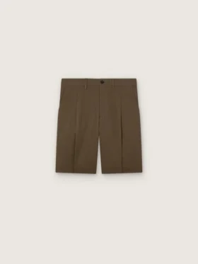Bermudas de gabardina de lana para hombre