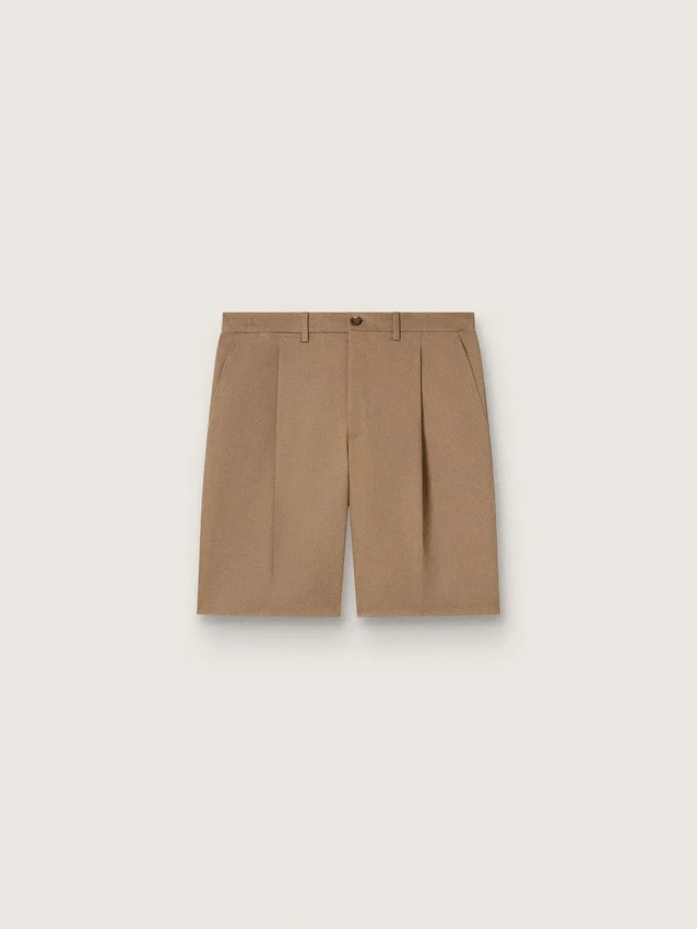 Bermudas de hombre de algodón beige