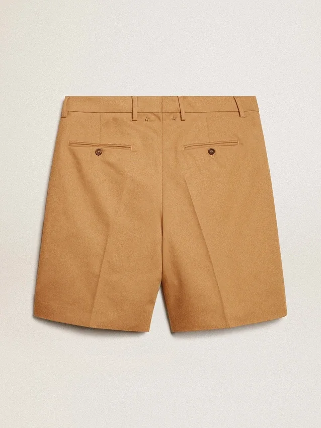 Bermudas de hombre de algodón beige