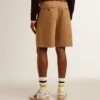 Bermudas de hombre de algodón beige