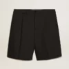 Bermudas de hombre de algodón negro
