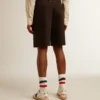 Bermudas de hombre de algodón negro