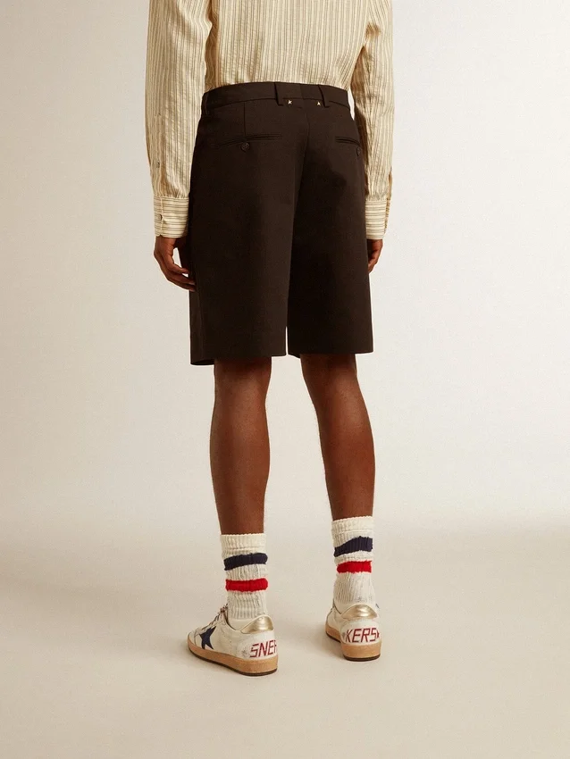 Bermudas de hombre de algodón negro