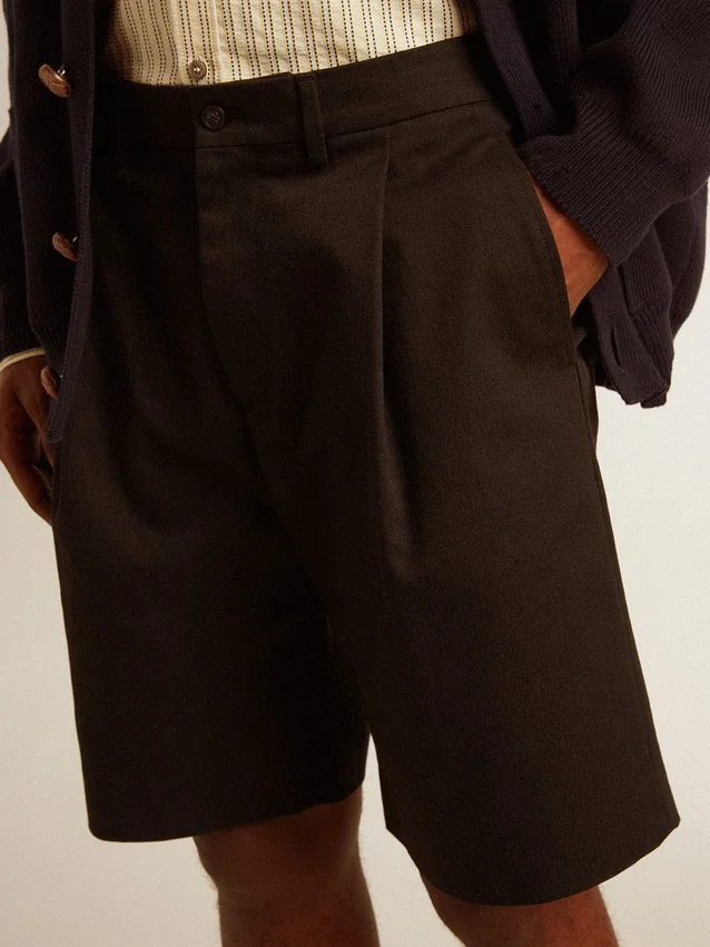 Bermudas de hombre de algodón negro