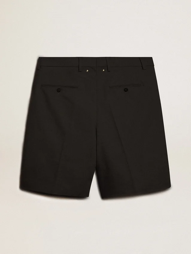 Bermudas de hombre de algodón negro