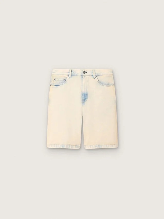 Bermudas de hombre en denim color arena claro