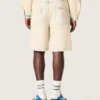 Bermudas de hombre en denim color arena claro