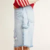 Bermudas de mujer en denim con efecto desgastado
