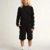 Bermudas negras para niños con estrellas blancas