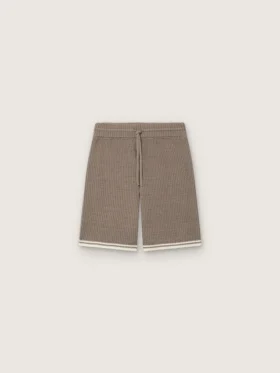 Bermudas unisex de punto en gris paloma