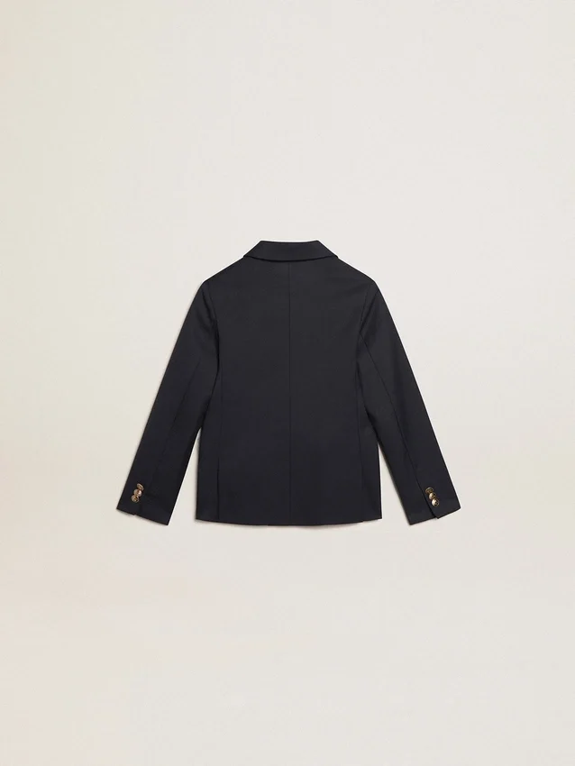 Blazer azul oscuro de doble botonadura para niños
