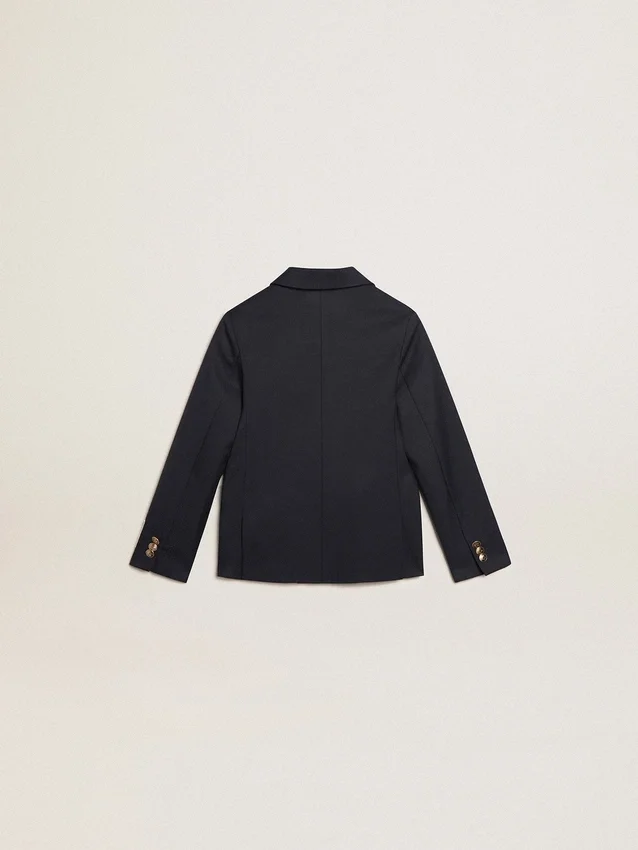 Blazer azul oscuro de doble botonadura para niños