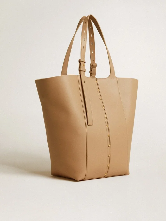 Bolso 24/7 North South en piel color capuchino con asas ajustables