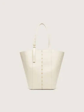 Bolso 24/7 North South en piel color mantequilla con asas ajustables
