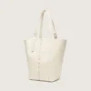 Bolso 24/7 North South en piel color mantequilla con asas ajustables