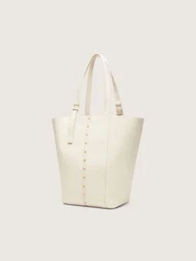 Bolso 24/7 North South en piel color mantequilla con asas ajustables