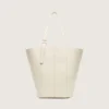 Bolso 24/7 North South en piel color mantequilla con asas ajustables