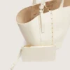 Bolso 24/7 North South en piel color mantequilla con asas ajustables