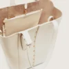 Bolso 24/7 North South en piel color mantequilla con asas ajustables