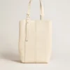 Bolso 24/7 North South en piel color mantequilla con asas ajustables