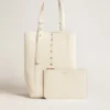 Bolso 24/7 North South en piel color mantequilla con asas ajustables