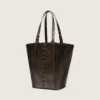 Bolso 24/7 North South en piel envejecida negra con asas ajustables