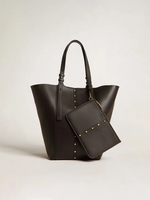 Bolso 24/7 North South en piel negra con asas ajustables