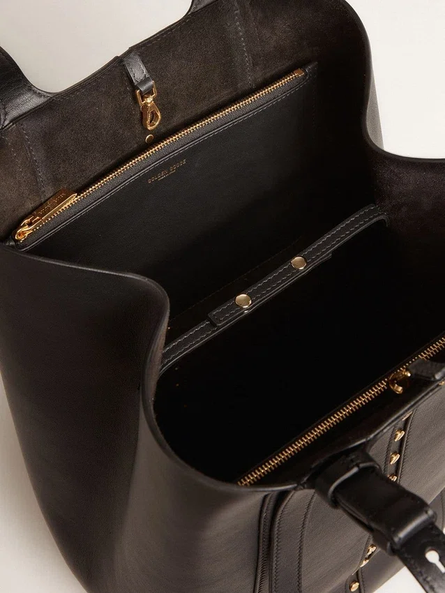 Bolso 24/7 North South en piel negra con asas ajustables