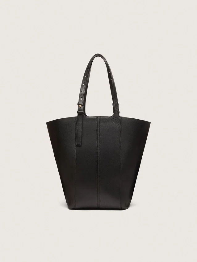 Bolso 24/7 North South en piel negra con asas ajustables