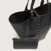Bolso 24/7 North South en piel negra con asas ajustables