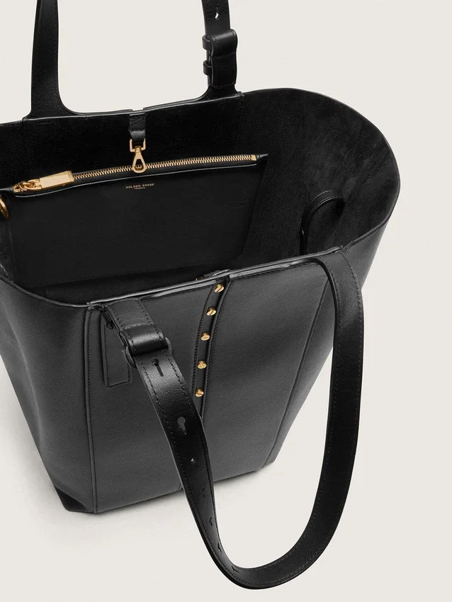 Bolso 24/7 North South en piel negra con asas ajustables