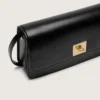 Bolso Gioia en piel negra con detalles dorados