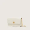 Bolso Gioia en piel repujada color mantequilla con detalles dorados