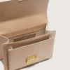 Bolso Venezia en piel beige con detalles dorados