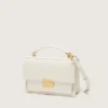 Bolso Venezia en piel de vacuno color mantequilla con detalles dorados