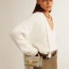 Bolso Venezia pequeño en piel granulada gris mineral con detalles dorados