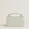 Bolso Venezia pequeño en piel granulada gris mineral con detalles dorados