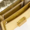Bolso Venezia pequeño en piel metalizada dorada con detalles dorados