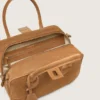 Bolso Vita en ante color camel con detalles dorados